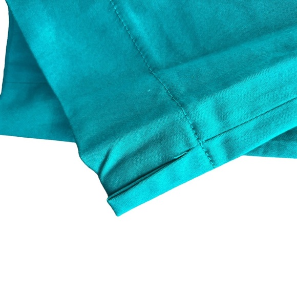 ✅Laundry by Shelli Segal Pants Green Cotton Stretch Flat Front Pockets - Picture 4 of 5